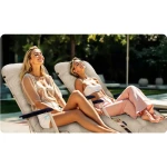 Leżak ogrodowy składany z poduszką Sofotel ChillWell zestaw 2 szt beżowy