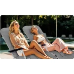 Leżak ogrodowy składany z poduszką Sofotel ChillWell szary