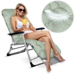 Leżak ogrodowy składany z poduszką Sofotel ChillWell jasno zielony