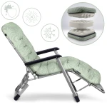 Leżak ogrodowy składany z poduszką Sofotel ChillWell jasno zielony