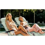 Leżak ogrodowy składany z poduszką Sofotel ChillWell zestaw 2 szt jasno zielony