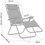 Leżak ogrodowy składany z poduszką Sofotel ChillWell Soft czarny