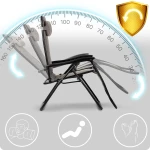 Leżak ogrodowy składany z poduszką Sofotel ChillWell Soft szary