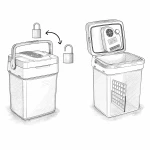 Lodówka turystyczna Berdsen Icemax 26 litry tryb ECO - niebieska