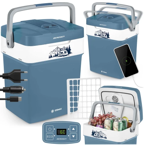 Lodówka turystyczna Berdsen Icemax 29 litry tryb ECO - niebieska 