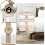 Łóżeczko dziecięce składane turystyczne dostawka + materac Nukido NK-243