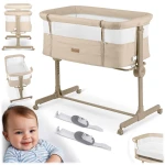 Łóżeczko dziecięce składane turystyczne dostawka + materac Nukido NK-243