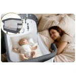 Łóżeczko dziecięce składane turystyczne dostawka + materac Nukido NK-243