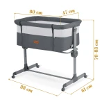 Łóżeczko dziecięce składane turystyczne dostawka + materac Nukido NK-243