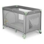 Łóżeczko turystyczne + materac + torba 125 x 65 x 78 cm RK-240 szaro-miętowe