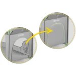 Łóżeczko turystyczne + materac + torba 125 x 65 x 78 cm RK-240 szaro-miętowe