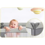 Łóżeczko turystyczne + materac + torba125 x 65 x 78 cm RK-240 jasno szare