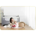 Łóżeczko turystyczne + materac + torba125 x 65 x 78 cm RK-240 jasno szare