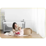 Łóżeczko turystyczne + materac + torba 125x65x78cm RK-241 szare