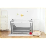 Łóżeczko turystyczne + materac + torba 125x65x78cm RK-241 szare