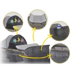 Łóżeczko turystyczne + materac + torba 125 x 65 x 78 cm RK-242 antracyt