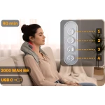 Masażer do pleców szyi karku shiatsu 3 tryby ogrzewanie bezprzewodowy Neo-Sport NS-505