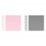 Mata piankowa puzzle 180x180cm 9 szt szaro różowa 