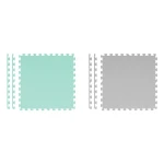 Mata piankowa puzzle 180x180cm 9 szt szaro miętowa