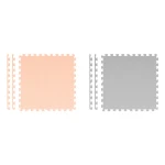 Mata piankowa puzzle 180x180cm 9 szt szaro-brzoskwiniowa