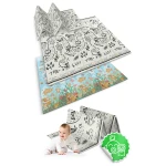  Mata piankowa edukacyjna składana 200 x 180 x 1 cm Nukido NK-340 ocean-safari