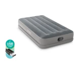 Materac dmuchany 191x 99x30cm z wbudowaną pompką elektryczną INTEX 64112
