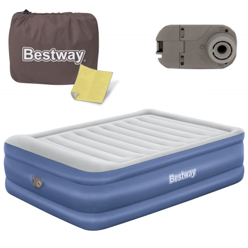 Materac dmuchany 203x152x61 cm z wbudowaną pompką elektryczną Bestway 67690