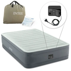 Materac dmuchany 191x137x46 cm z wbudowaną pompką elektryczną INTEX 64904