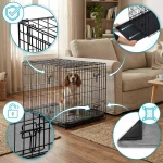 Metalowa klatka kennelowa dla psa + legowsko 91 x 57 x 62 cm PH-201