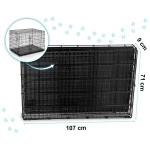 Metalowa klatka kennelowa kojec dla psa + legowisko 107 x 71 x 77 cm PH-202