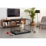 Metalowa klatka kennelowa kojec dla psa + legowisko 107 x 71 x 77 cm PH-202