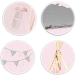 Namiot tipi dla dzieci NK-406 Nukido - jasno różowy 