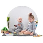 Namiot tipi dla dzieci z girlandą i światełkami - szare