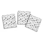 Namiot tipi dla dzieci z girlandą i światełkami - biały w strzały