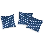 Namiot tipi dla dzieci z girlandą i światełkami - granatowe w chmurki 