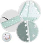 Namiot tipi dla dzieci ze światełkami - miętowe w gwiazdki 