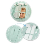 Namiot tipi dla dzieci ze światełkami - miętowe w gwiazdki 