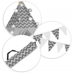 Namiot tipi dla dzieci ze światełkami Nukido - szary 