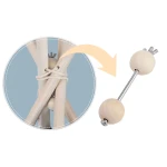 Namiot tipi dla dzieci ze światełkami Nukido - szary w gwiazdki 