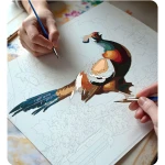 Obraz do malowania po numerach 40x50 cm Massido Bażant 