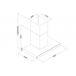 Okap kuchenny kominowy 60 cm Berdsen BE-60A-T2 INOX 