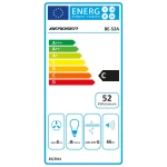 Okap kuchenny podszafkowy 52cm czarny BE-52A 