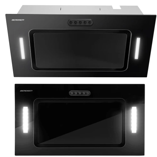 Okap kuchenny podszafkowy 52cm czarny BE-52A 