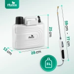 Opryskiwacz akumulatorowy ciśnieniowy 5l z regulowaną dyszą Plonos PL-608