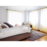 Barierka ochronna do łóżka 180 x 42 x 35 cm Nukido szara