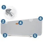 Barierka ochronna do łóżka 120 x 44 x 41 cm Nukido szara