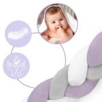 Otulacz do łóżeczka Ricokids 3m - fioletowo-szary 