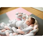 Otulacz do łóżeczka Ricokids 3m - różowo-szary 