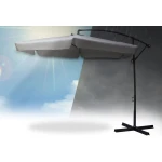 Parasol ogrodowy składany 6 segmentów beżowy 350cm