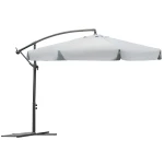 Parasol ogrodowy składany 8 segmentów szary 350cm